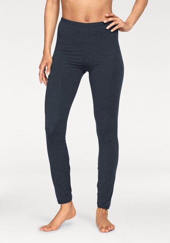 SCHIESSER Skinny Long Johns in Blue: front
