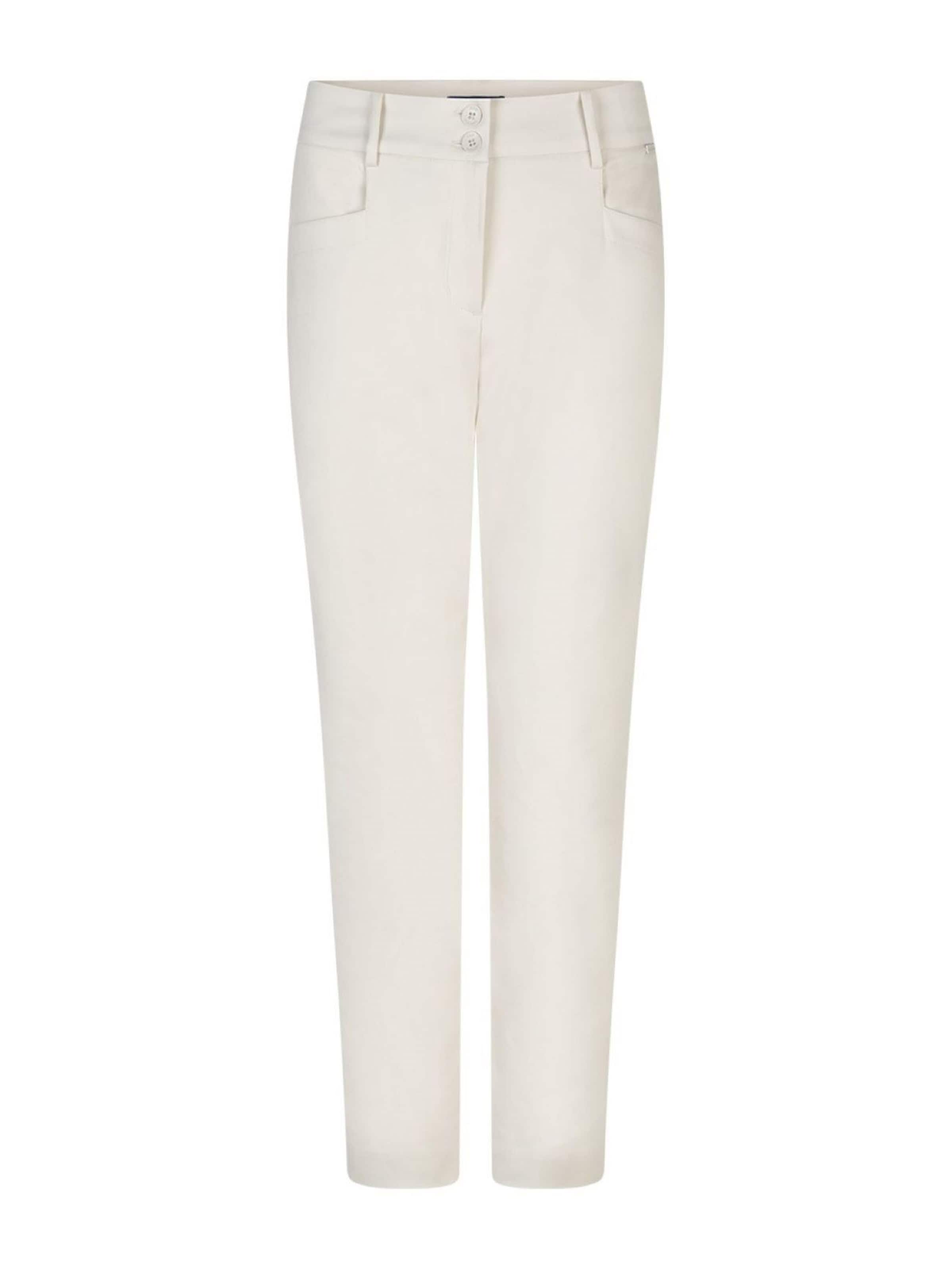 Red Button Regular Chino 'Red Button Diana L28 Pearl' in Wit: voorkant