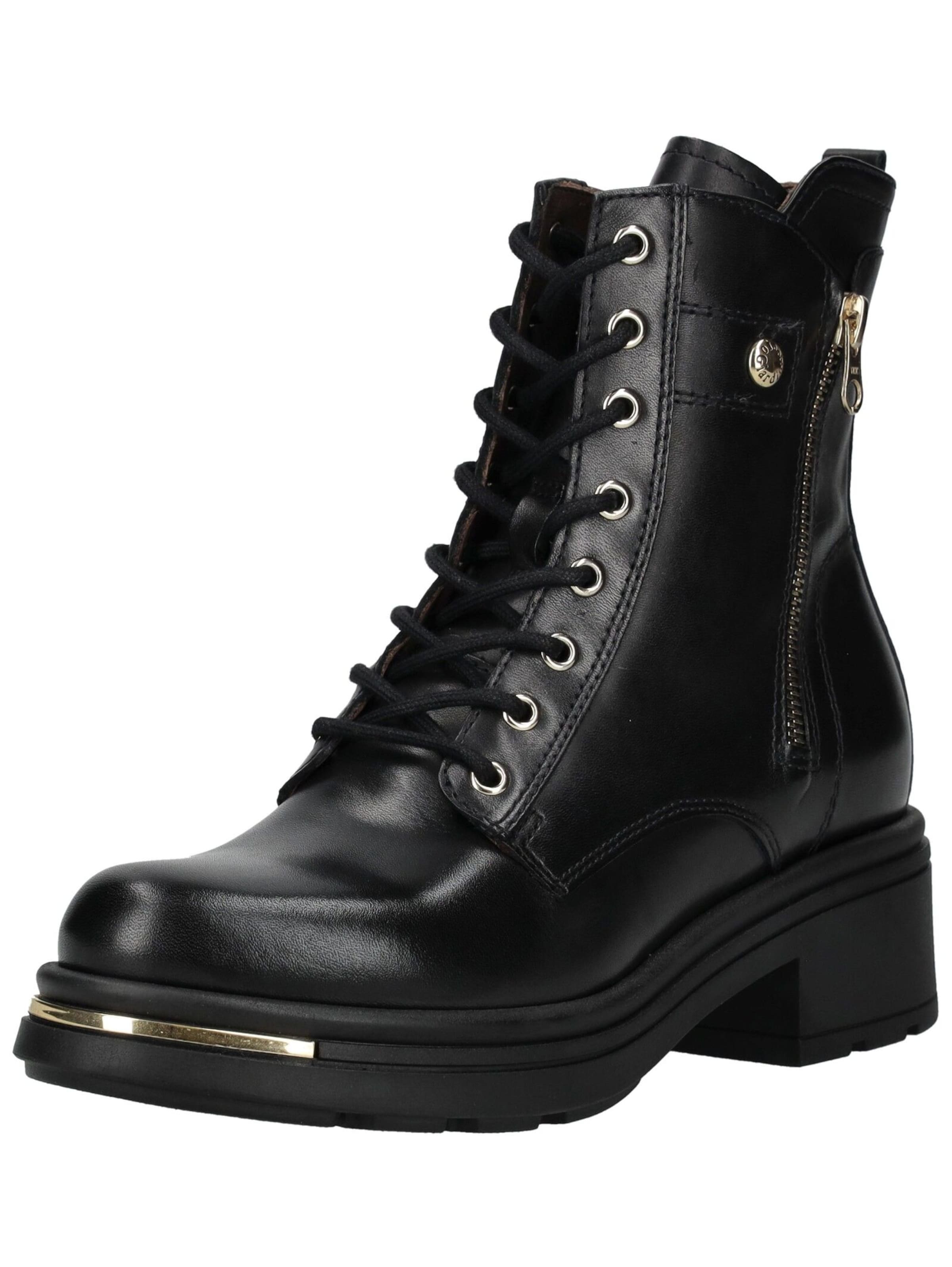 Stivaletto stringato di Nero Giardini in nero: frontale