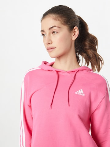 ADIDAS SPORTSWEAR Athletic Sweatshirt 'Essentials 3-Stripes French Terry ' in Pink