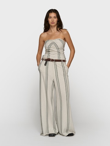 10Days Wide leg Pants in White: front