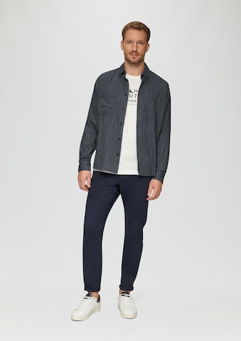 s.Oliver Regular fit Button Up Shirt in Grey
