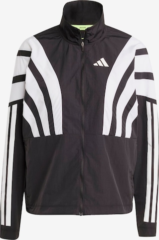 ADIDAS PERFORMANCE Urheilutakki 'ADIZERO' värissä musta: etupuoli