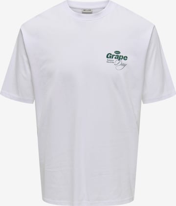 Maglietta 'ONSALFRESCO' di Only & Sons in bianco: frontale