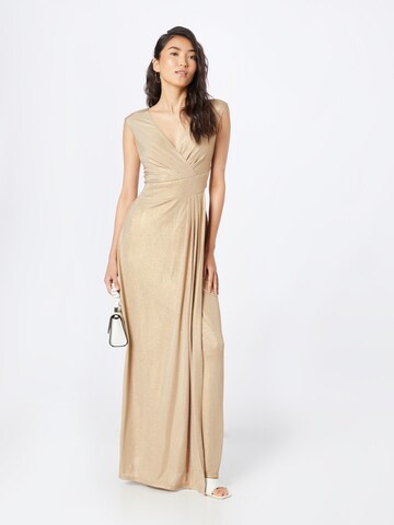 Lauren Ralph Lauren Вечерна рокля 'CHENCHO' в злато
