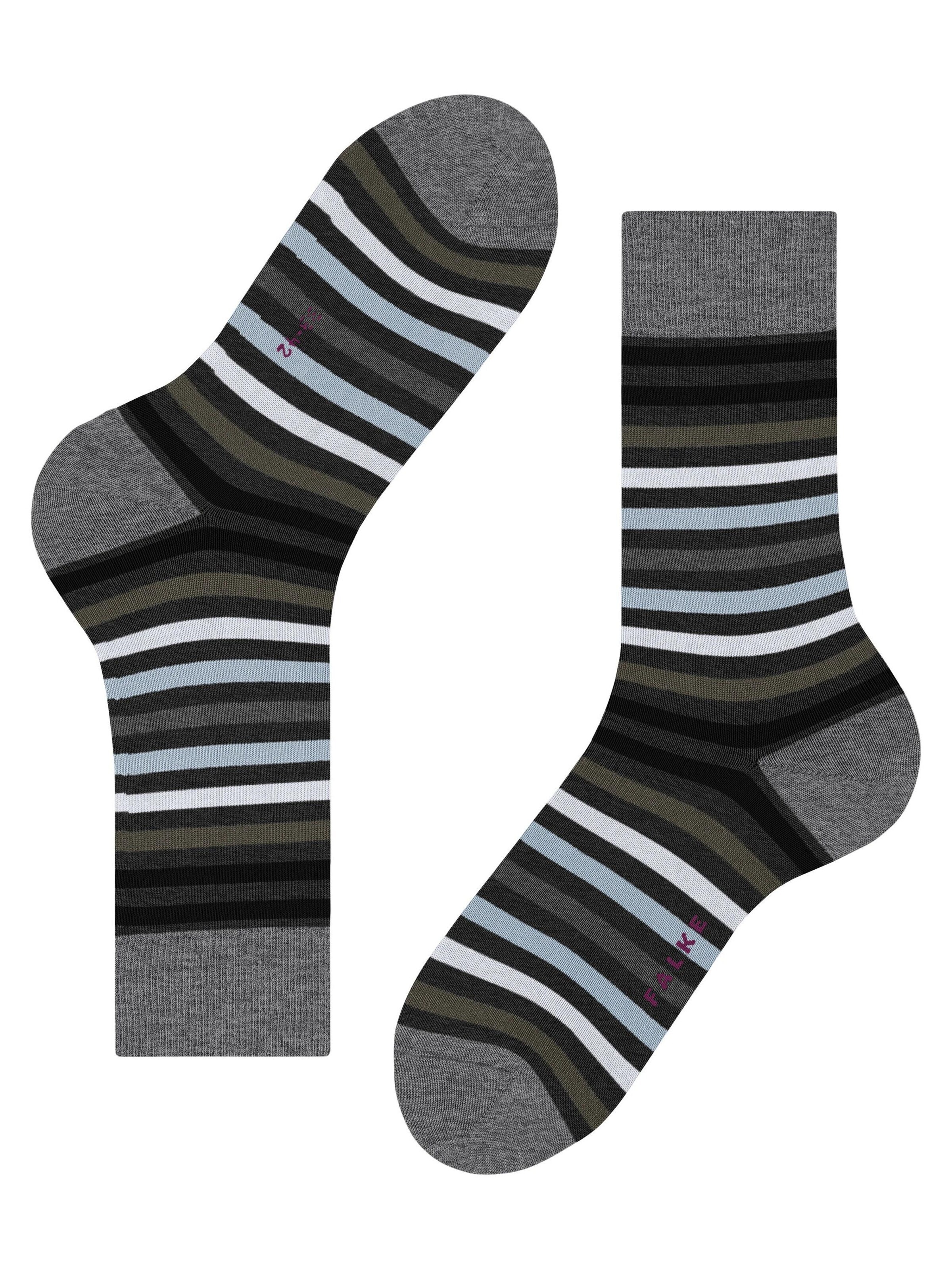 FALKE Socken 'Tinted Stripe'‌‌‌‌‌‌‌ in Schwarz