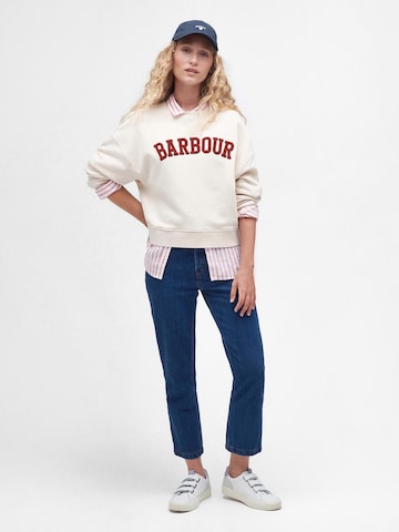Barbour Sweatshirt 'Silverdale' in Weiß