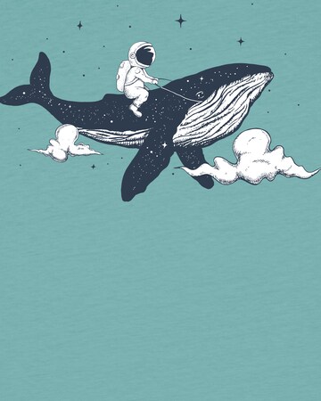 T-Shirt 'Spacewhale' watabout.kids en vert