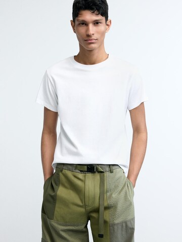 Desigual Zvonové kalhoty Kapsáče – zelená