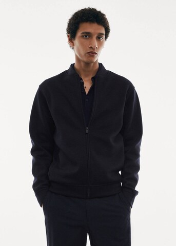 MANGO MAN Zip-Up Hoodie 'Alpsb' in Blue: front