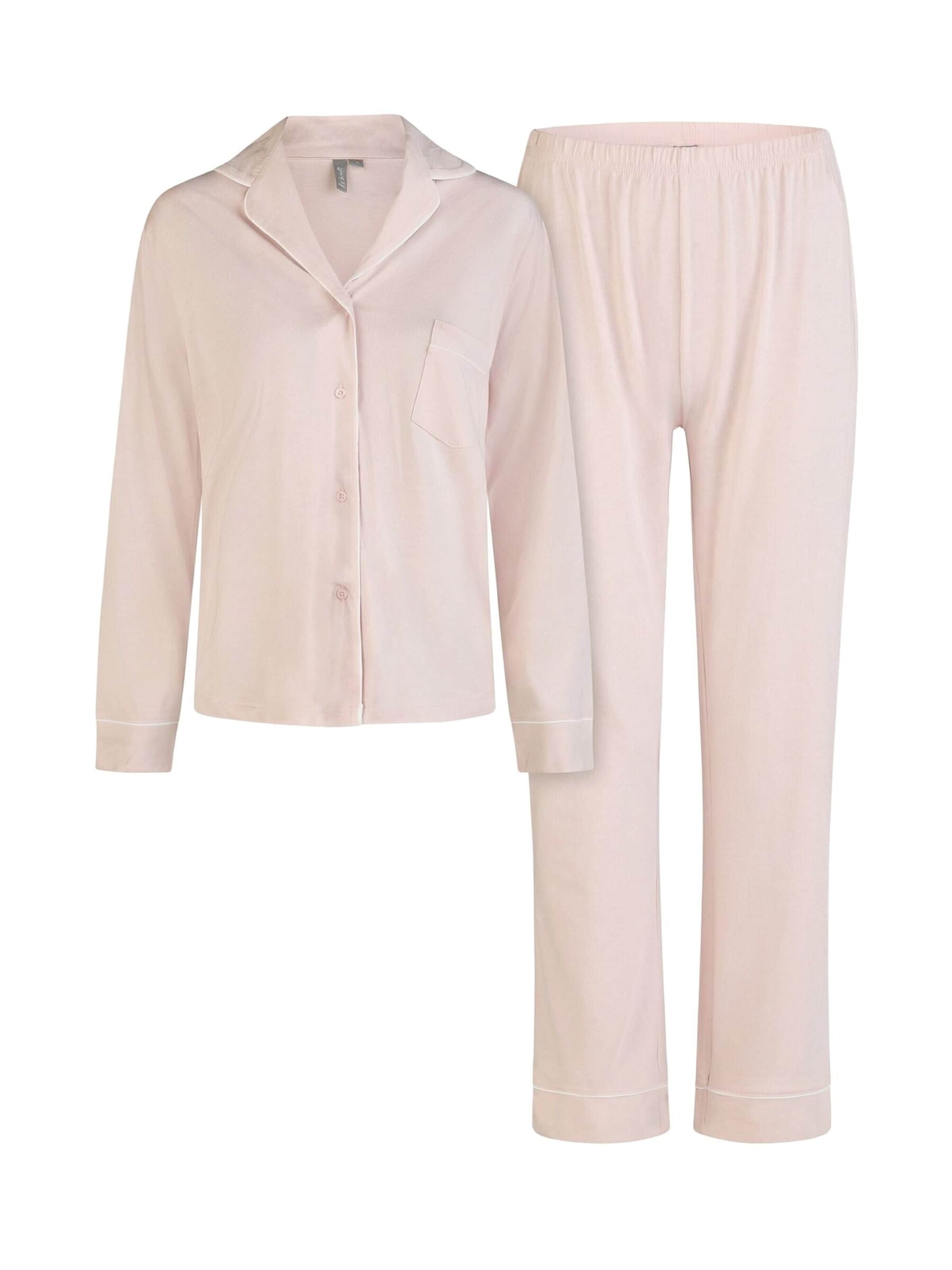 By Louise Pyjama 'by Louise Women's Homewear Loungewear Long Soft & Comfortable rose'‌‌‌ in Pink: Vorderseite