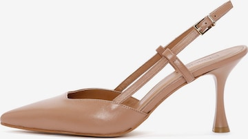 Escarpins à bride arrière Derimod en beige : devant