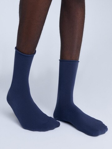 Albero Natur Socks 'Bio-Baumwoll-Socken mit Rollrand Unisex – 2er Pack' in Blue