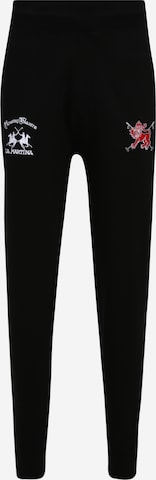 La Martina Tapered Broek in Zwart: voorkant