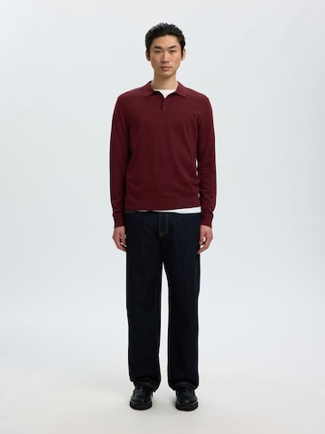 Pull-over 'Berg' SELECTED en rouge