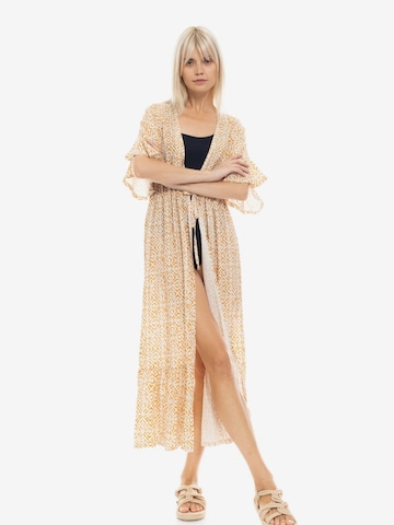 Pink LabelHaljina za plažu 'BEACHWEAR SUNSET' - žuta boja: prednji dio