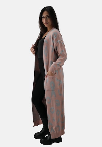 Elara Gebreide mantel in Roze