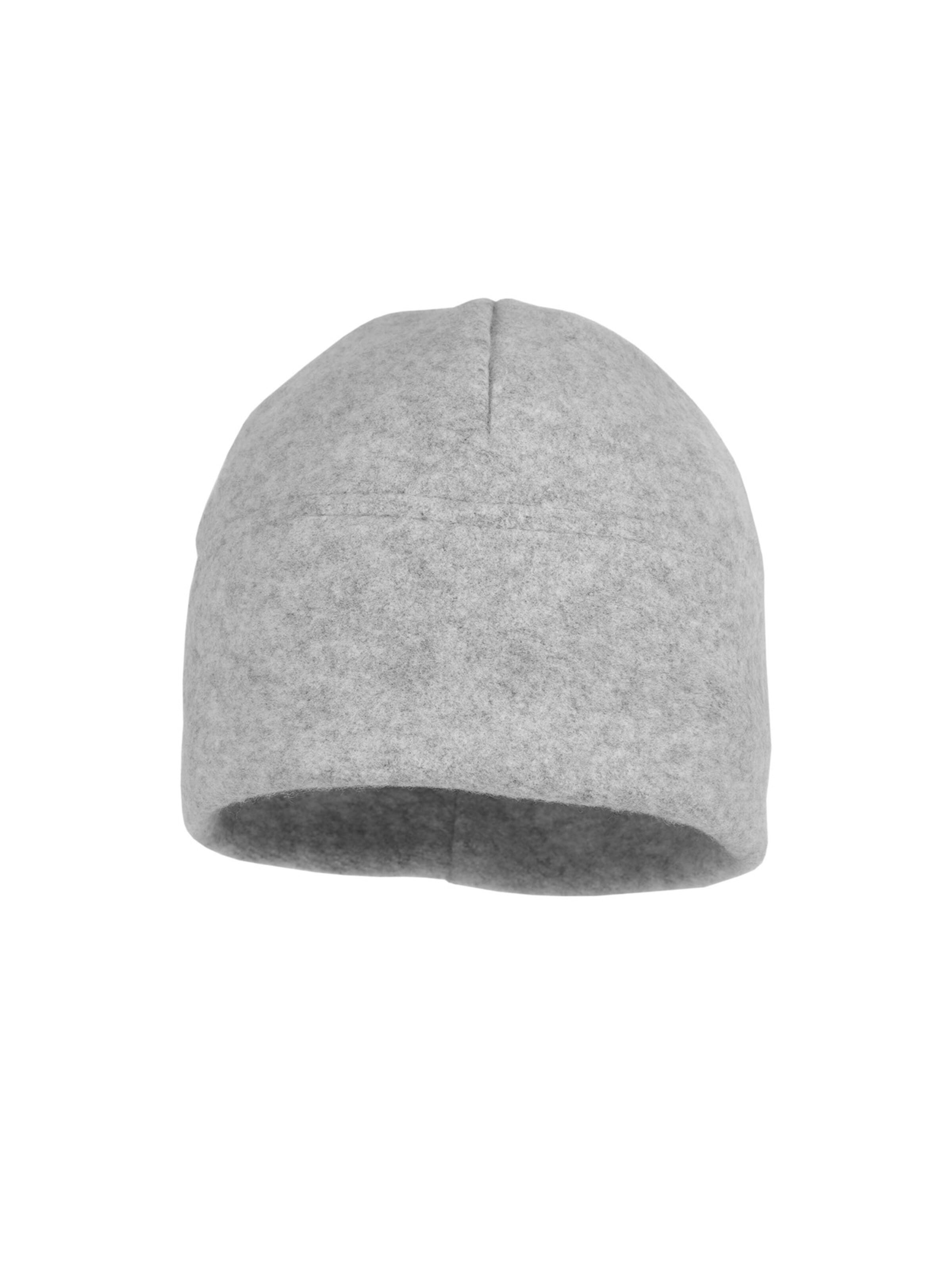 MAXIMO Mütze 'GOTS BABY-Beanie,  Baumwollfleece'‌‌‌‌‌‌‌ in Grau: Vorderseite