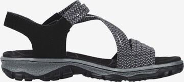 Rieker Strap sandal in Black