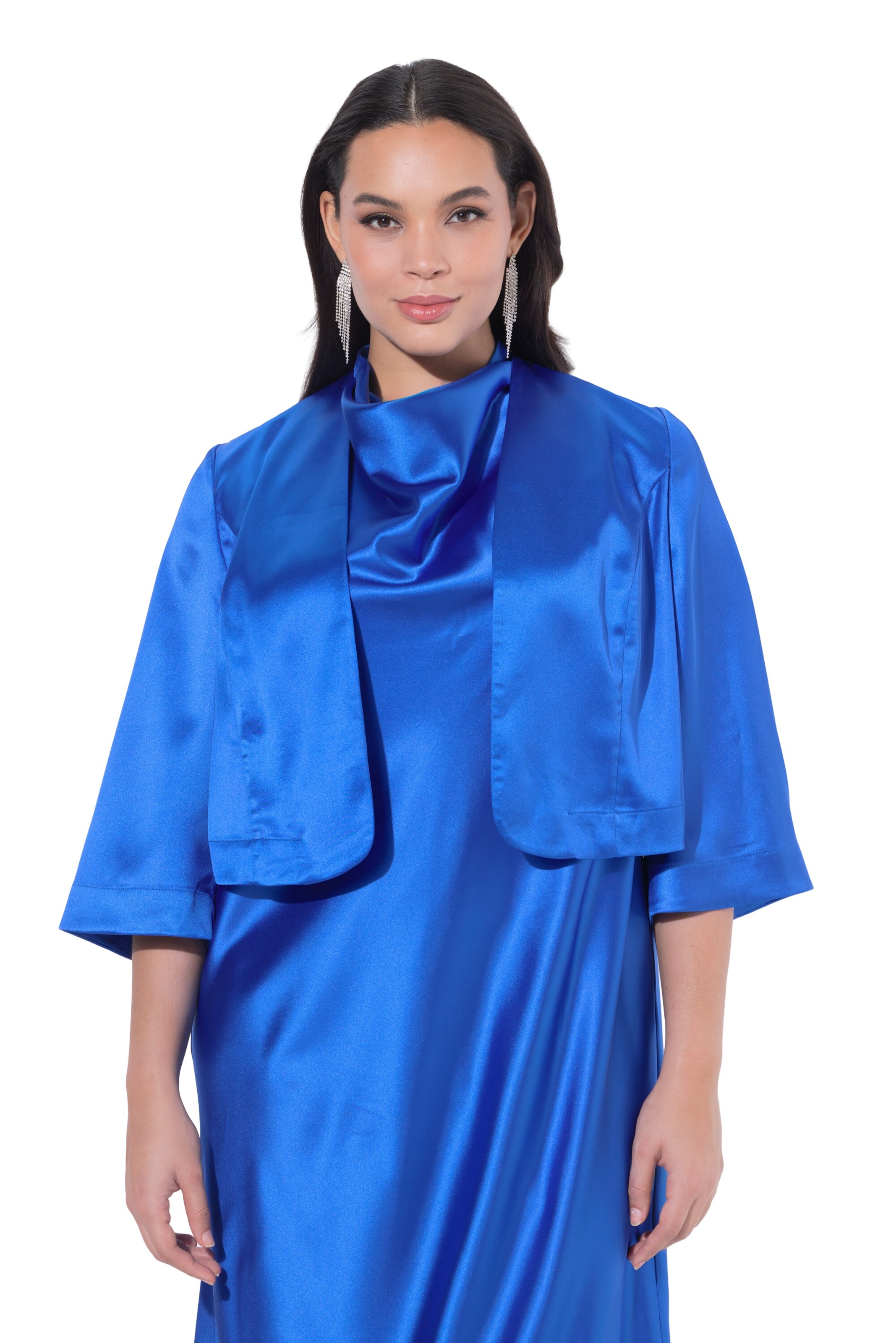 Ulla Popken Tussenjas in Blauw: voorkant