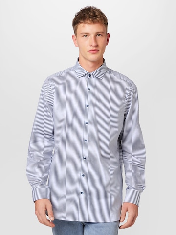 OLYMP - Ajuste estrecho Camisa 'Level 5' en azul: frente