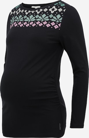 Esprit Maternity Тениска в черно: отпред