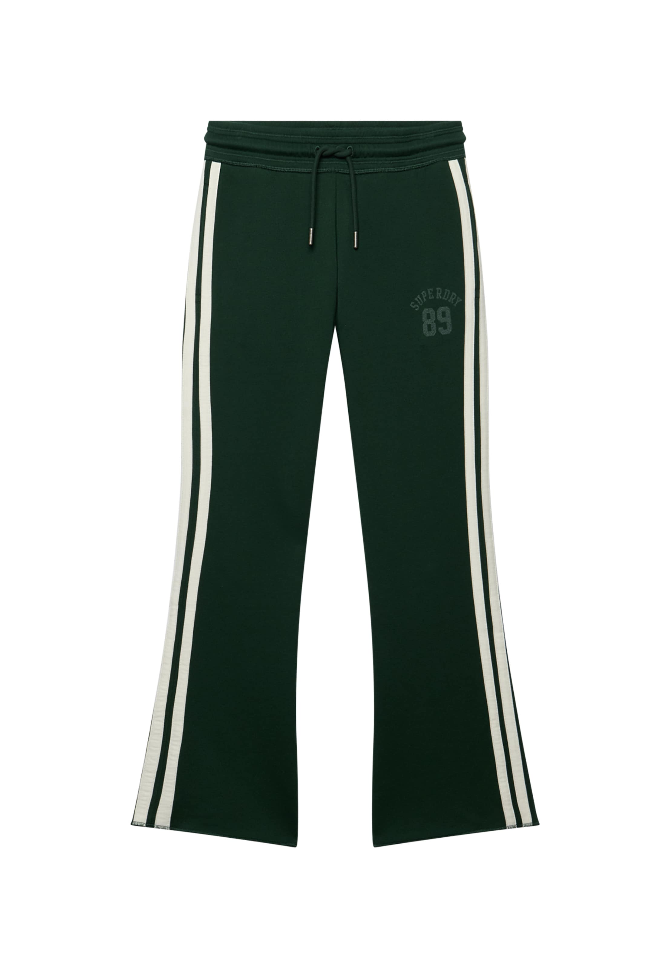 Superdry & Co Flared Broek 'Athletic Essentials' in Groen: voorkant