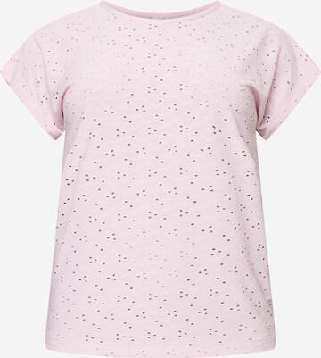 ONLY Carmakoma Shirt 'ZABBY' in Roze: voorkant