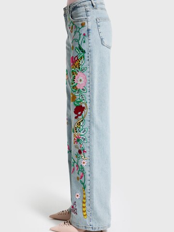 IT'S BASIC Regular Jeans 'STRAIGHT LOW RISE  JEANS' in Blauw