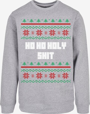 F4NT4STIC Sweatshirt 'Ho Ho Holy' in Grijs: voorkant
