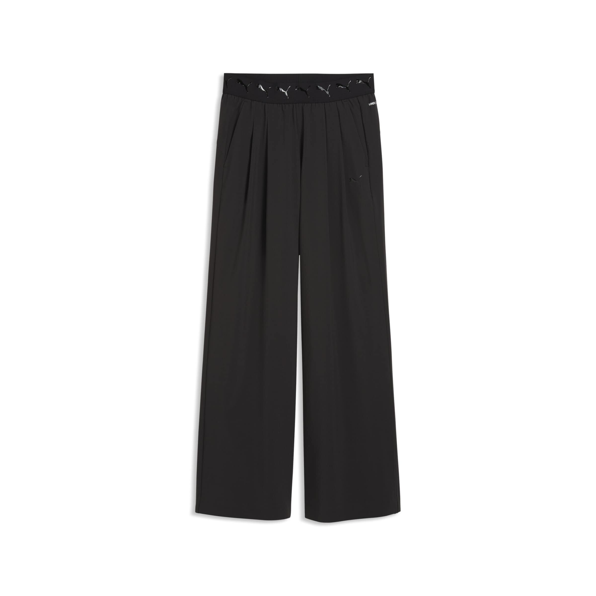 PUMA Athletic Pants in Black: front