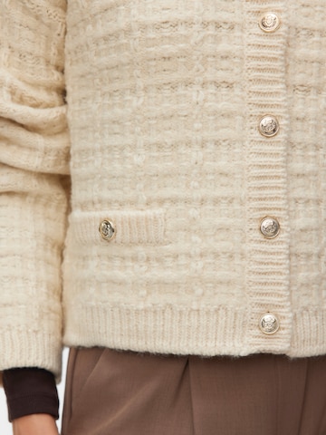 VERO MODA Πλεκτή ζακέτα 'VMHEATHER' σε μπεζ