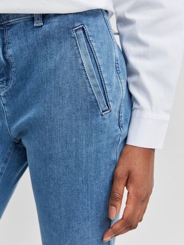 SELECTED FEMME Slimfit Jeans 'SLFTUNJA' in Blau