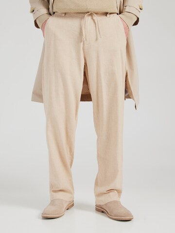 Loosefit Pantalon 'SLH220-BRODY SUN' SELECTED HOMME en beige : devant