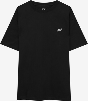 Tricou de la Pull&Bear pe negru: față