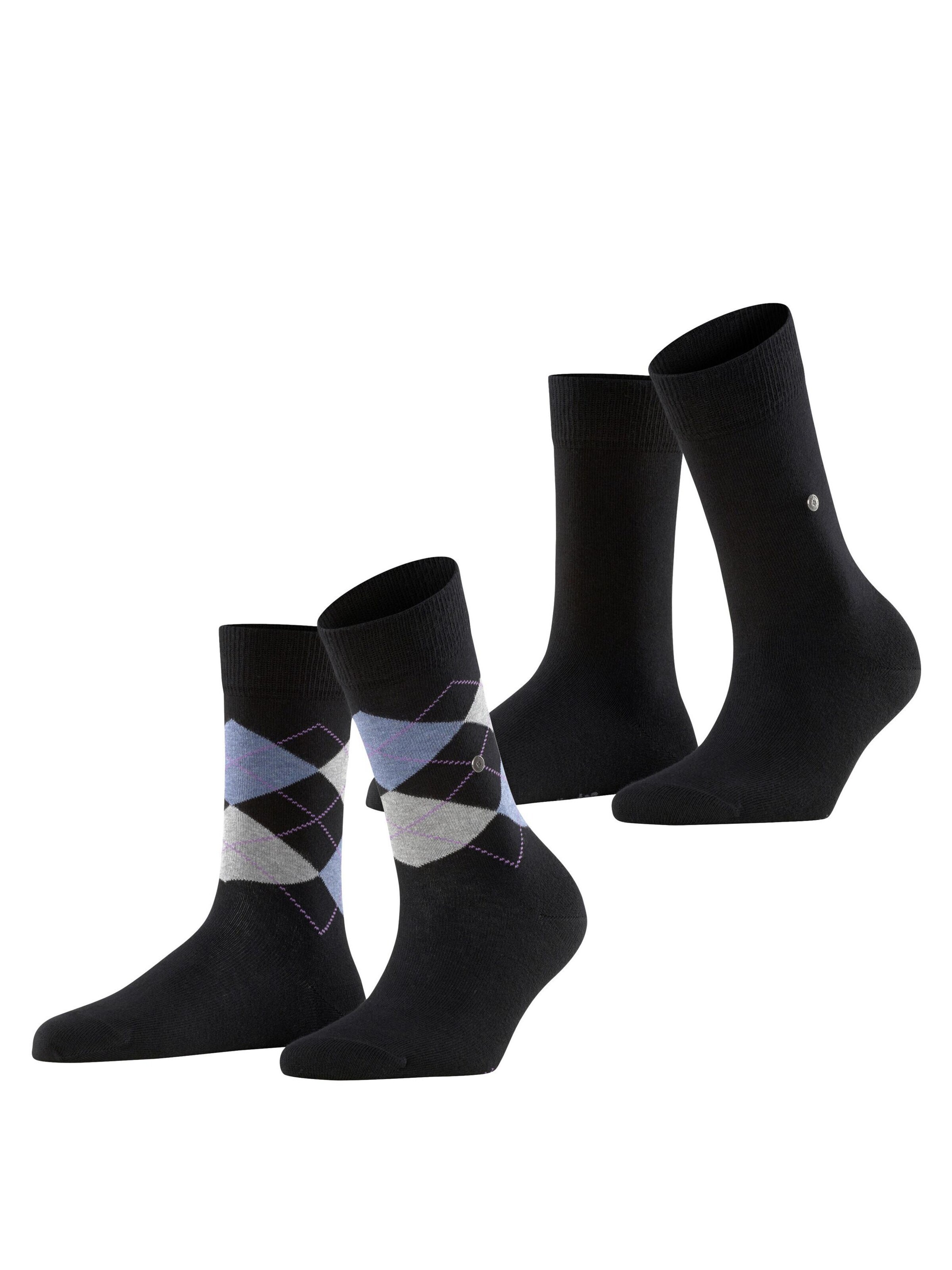 BURLINGTON Socken 'Everyday Mix 2-Pack'‌‌‌‌‌ in Schwarz: Vorderseite