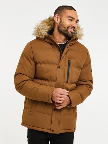 Threadbare Winter Jacket 'Arnwood' in Beige: front