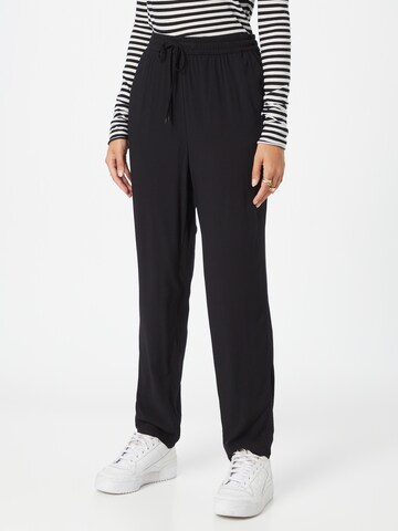 s.Oliver - Tapered Pantalón en negro: frente