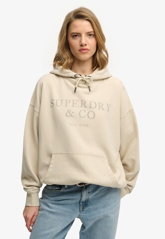 Superdry & Co Sweatshirt in Beige: voorkant