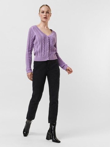 VERO MODA Knit Cardigan 'Malou' in Purple