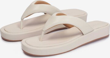 Kazar Studio T-Bar Sandals in White