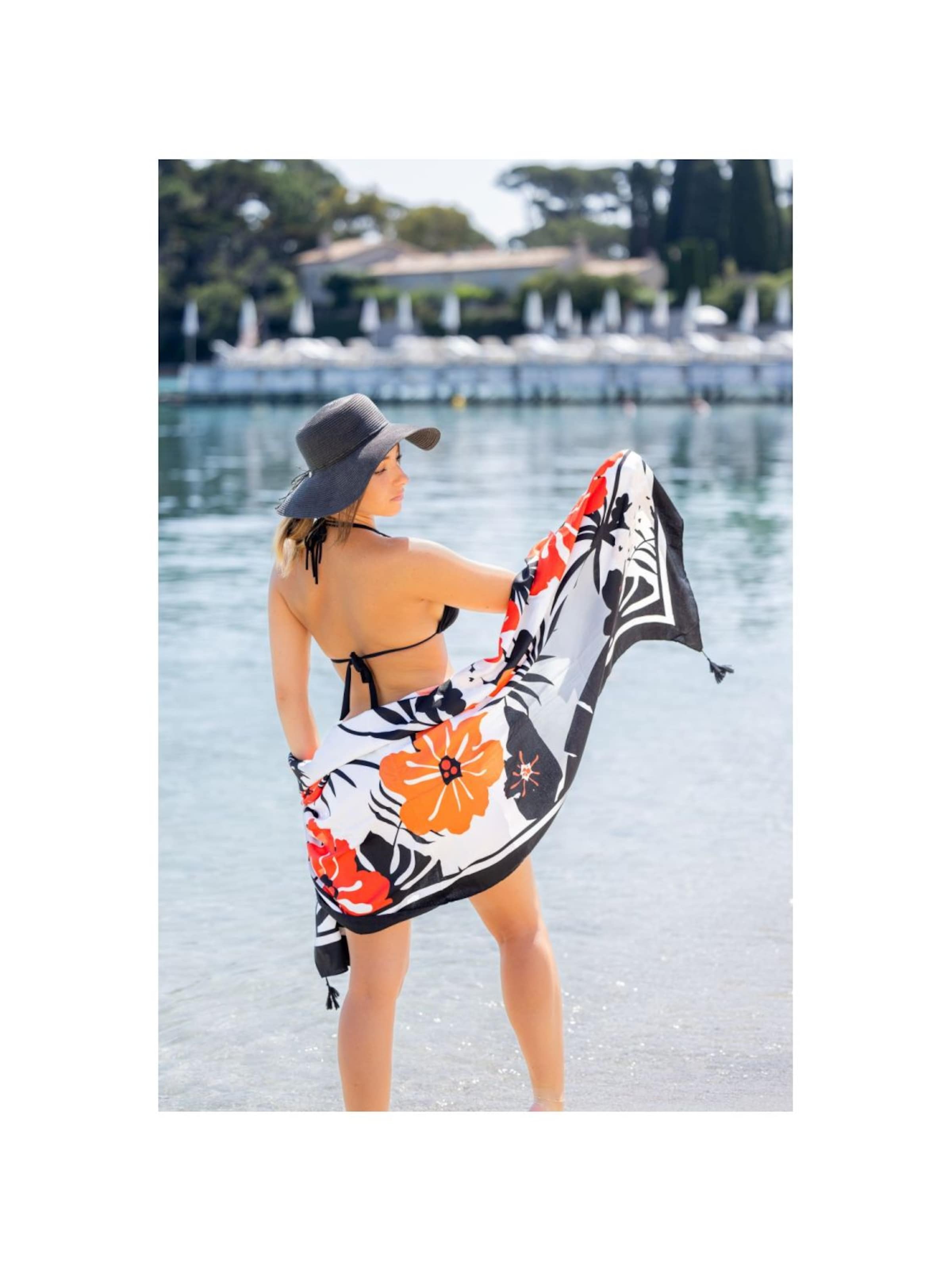 alberto cabale Rok 'Paréo de plage RITA' in Zwart