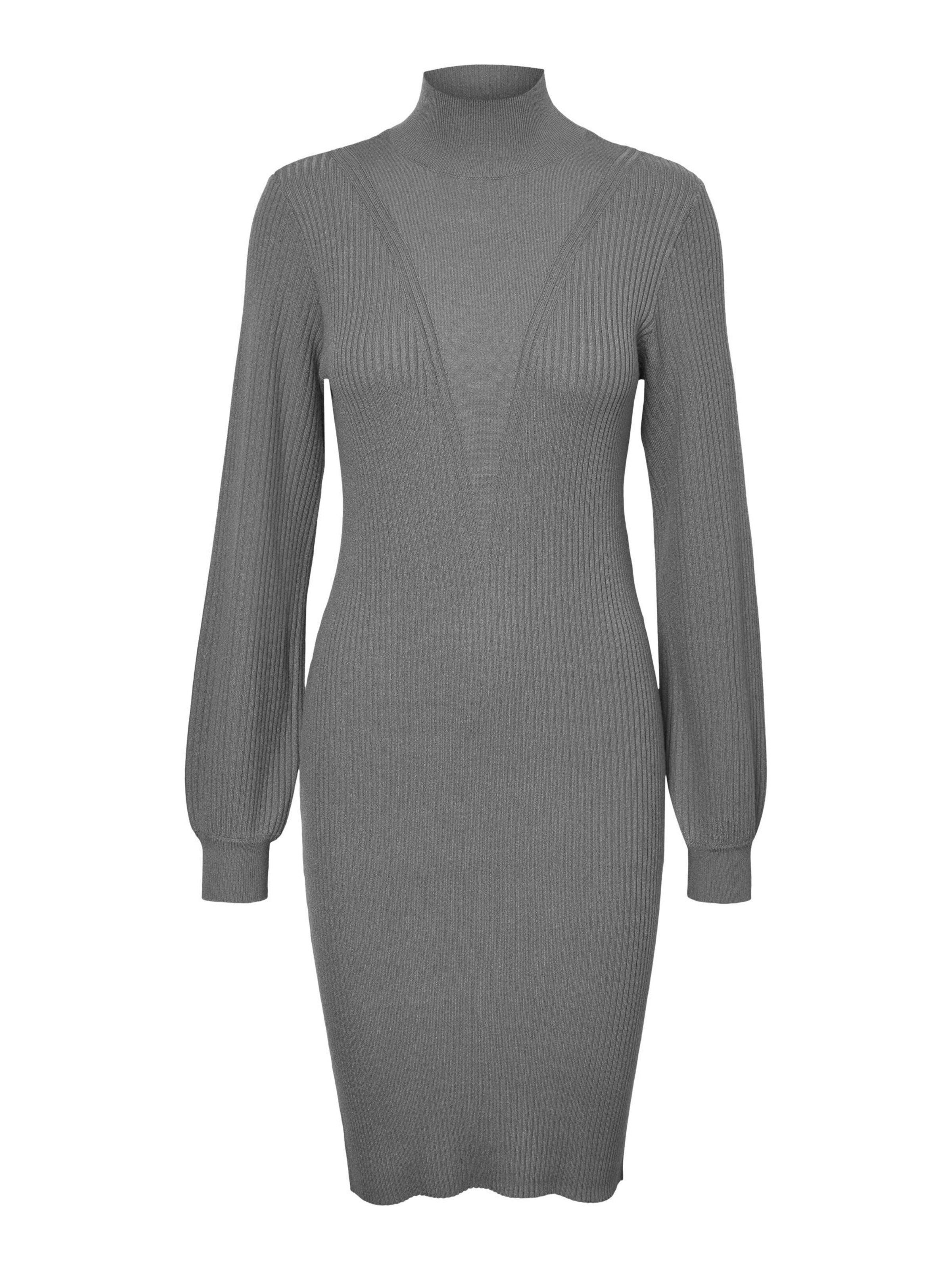 VERO MODA Strickkleid 'RAINA ' in Grau: Vorderseite