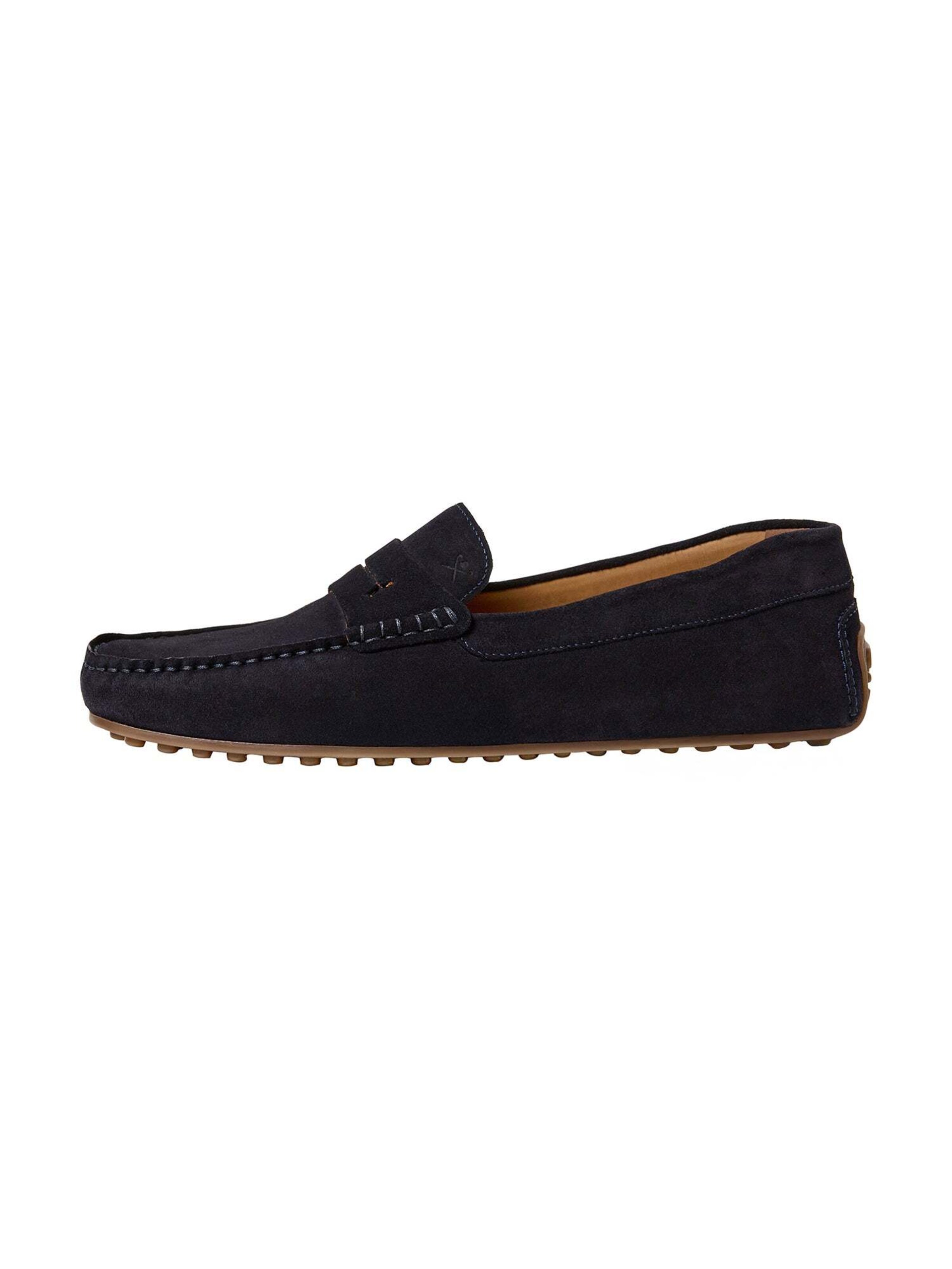 Hackett London Moccasin 'Saddle' in Blue: front