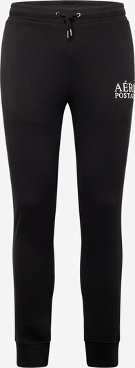 AÉROPOSTALE Športne hlače | črna / bela barva, Prikaz izdelka