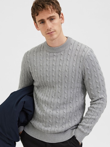 Pull-over 'SLHRyan' SELECTED en gris