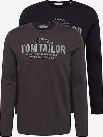 TOM TAILOR Majica | siva barva: sprednja stran