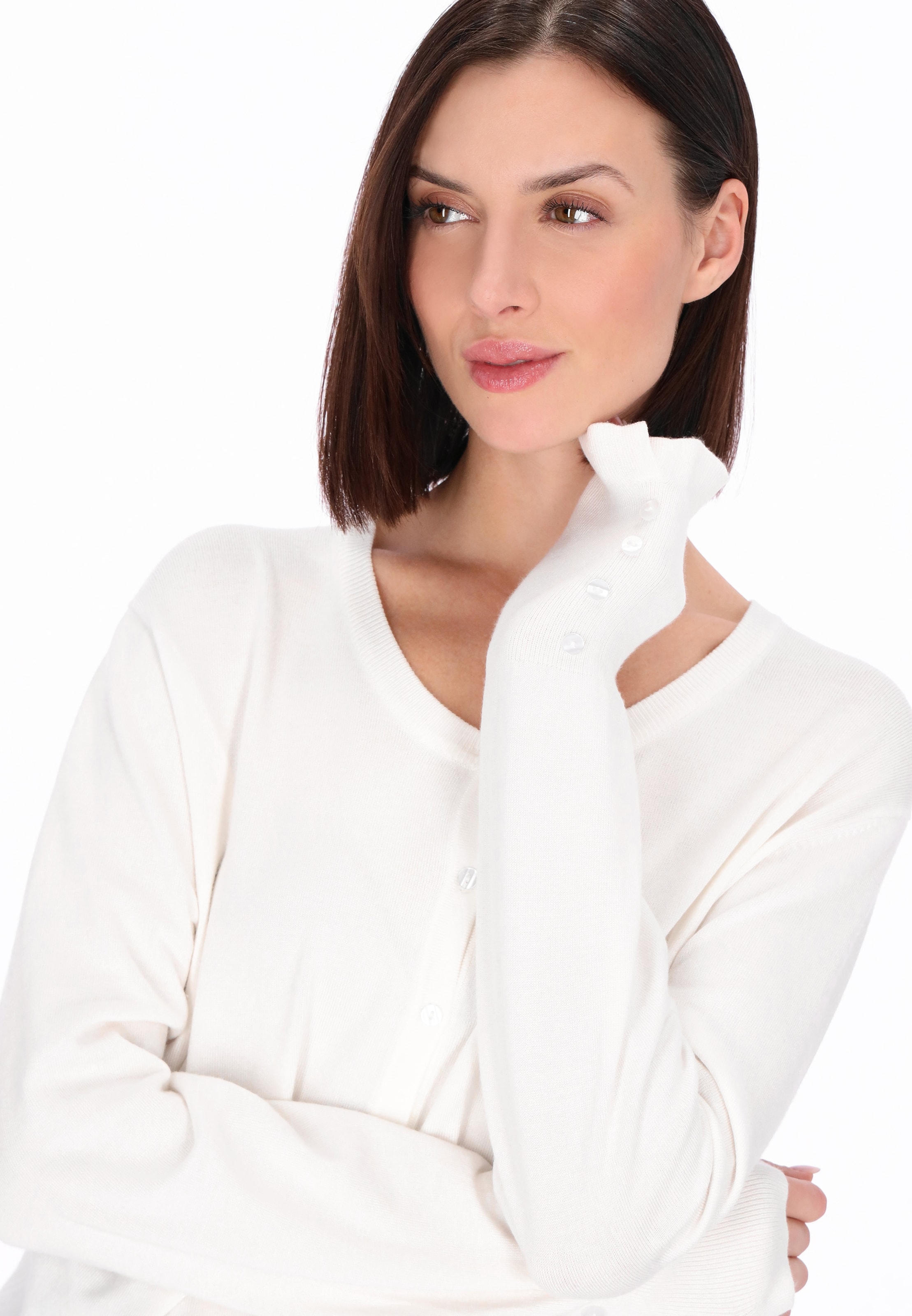 usha BLUE LABEL - Cárdigan 'Casual' en blanco