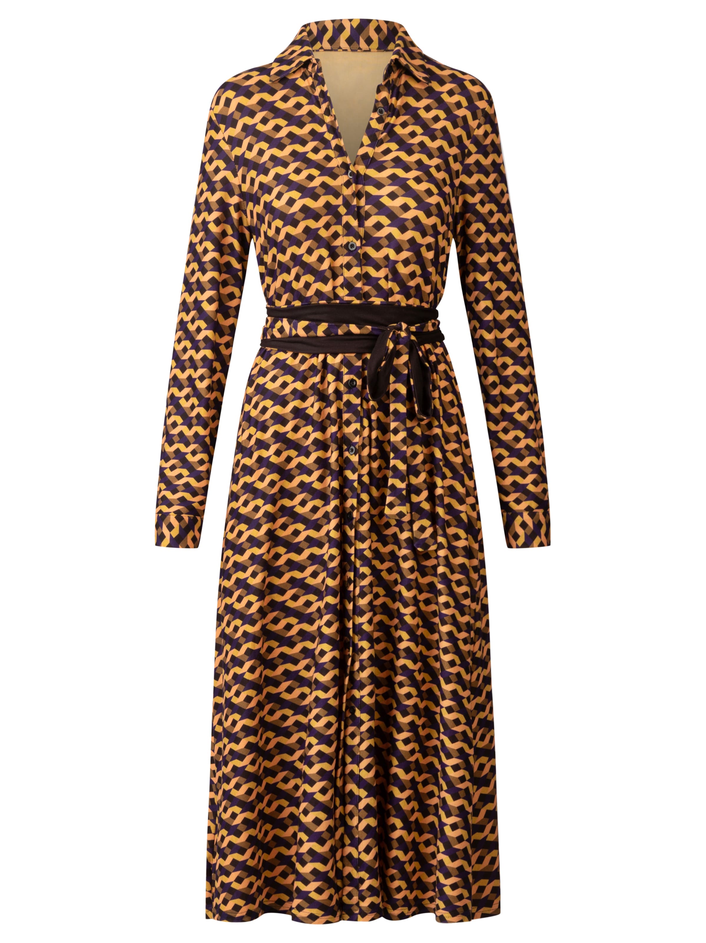 Kraimod Shirt Dress in Brown: front