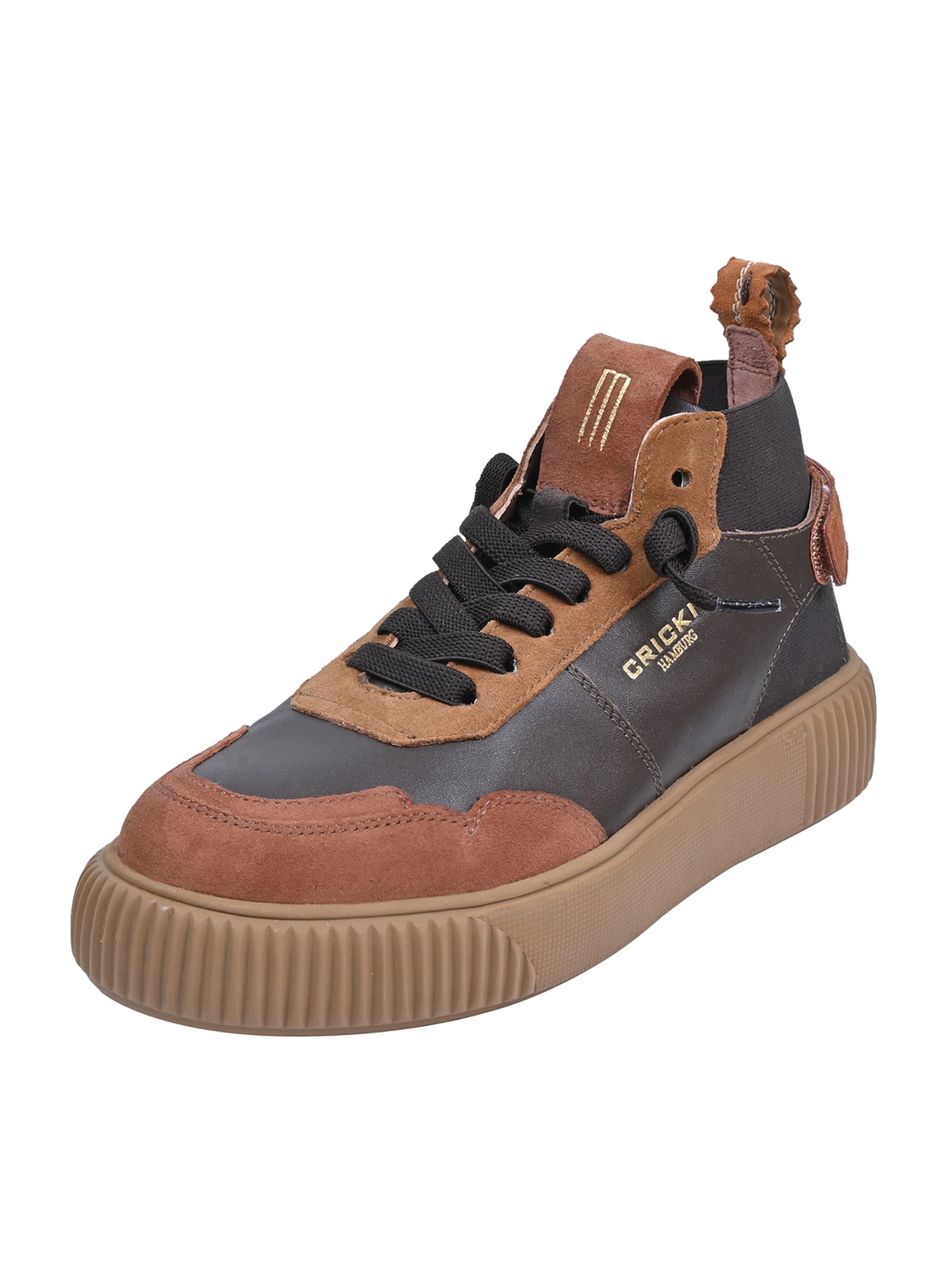 Crickit Sneakers hoog ' UMA ' in Bruin: voorkant
